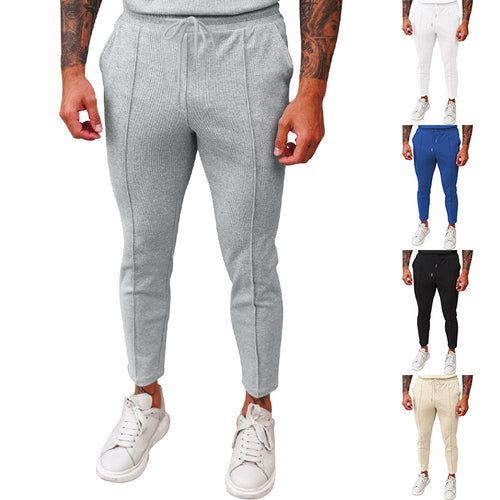 Damen bequeme Stretch-Jogginghose mit hohem Bund und Kordelzug EB