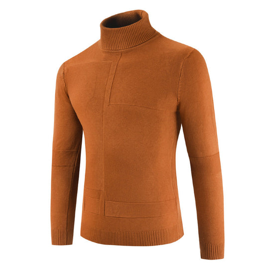 Herren Rollkragenpullover aus weichem Strickmaterial mit modernem Design EB
