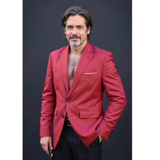 Herren nan taillierter Business-Blazer aus Stretchgewebe mit Brusttasche und schlanker Silhouette EB
