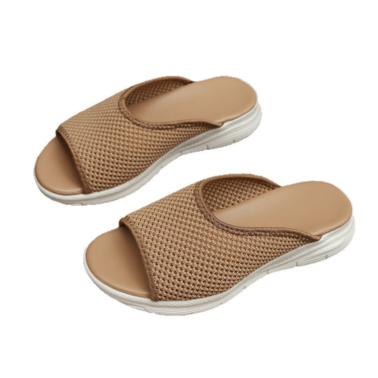 Damen Sportliche Freizeitsandalen mit atmungsaktivem Mesh-Obermaterial und flexiblem Fußbett EB