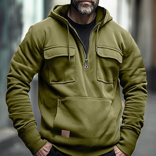 Herren modische Kapuzenpullover mit praktischen Brusttaschen EB