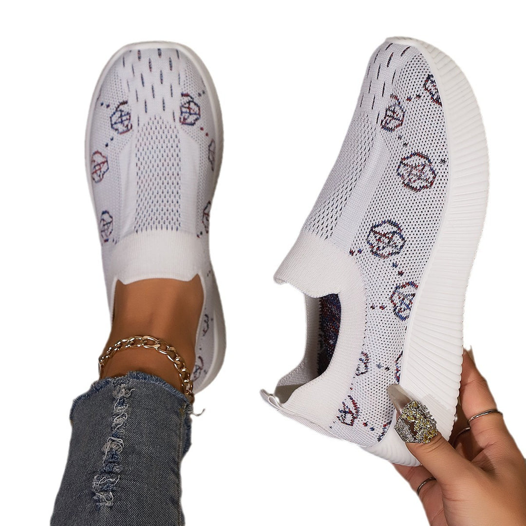 Damen atmungsaktive Slip-On Sneakers im modernen Design mit komfortabler Sohle EB