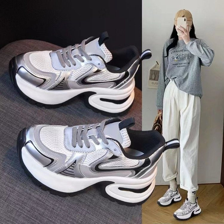 Damen Trendige High-Performance Sneakers mit dämpfender Sohle und aerodynamischem Design EB
