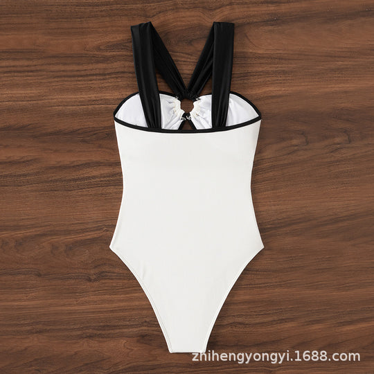 Damen Einteiliger Badeanzug mit innovativem Cut-Out Design EB