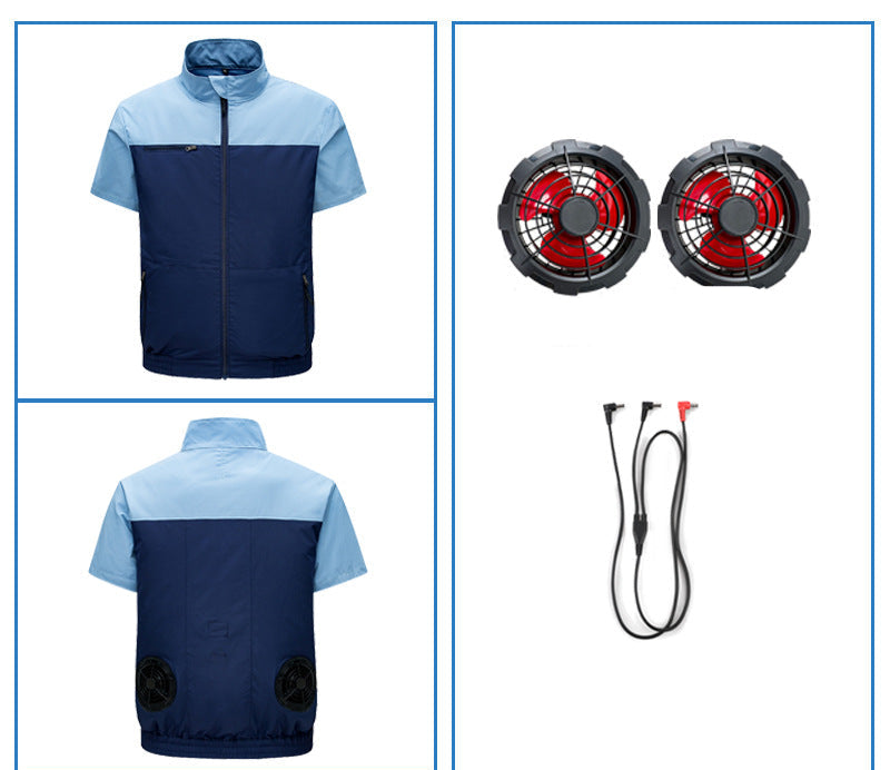 Unisex nan Niederspannungs Lüfter-Set für Kühljacken mit drei kompakten Ventilatoren und Y-Anschluss R&B