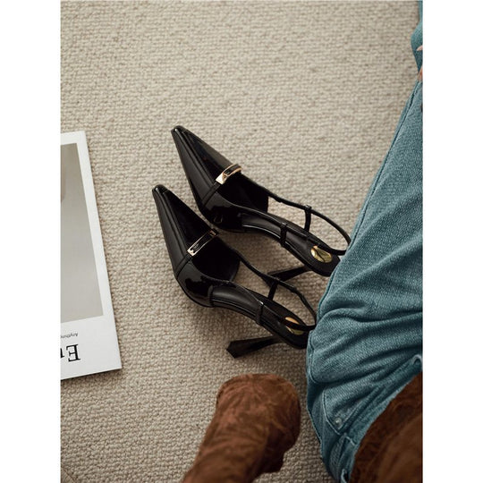 Damen Slingback High Heel Pumps mit eleganten Verzierungen EB