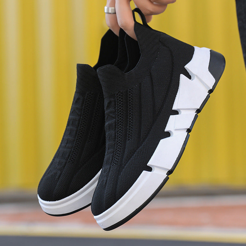 Damen Sportliche Slip-On Sneakers mit flexiblem Obermaterial und rutschfester Sohle EB