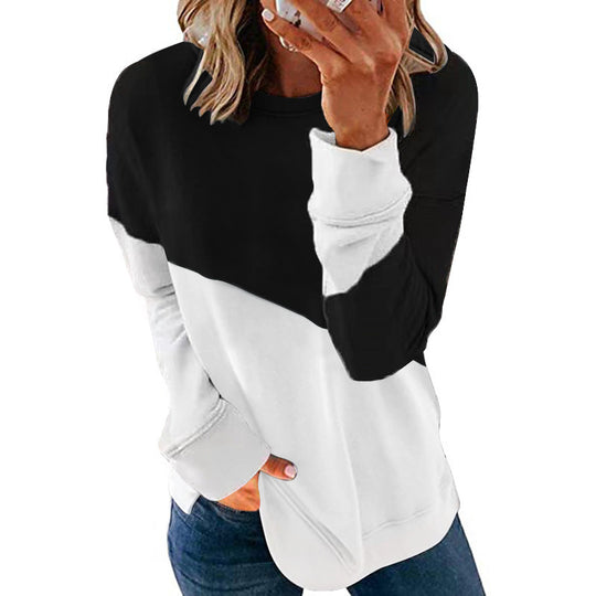 Damen Sweatshirt mit modernem Farbblockdesign und lässiger Passform EB