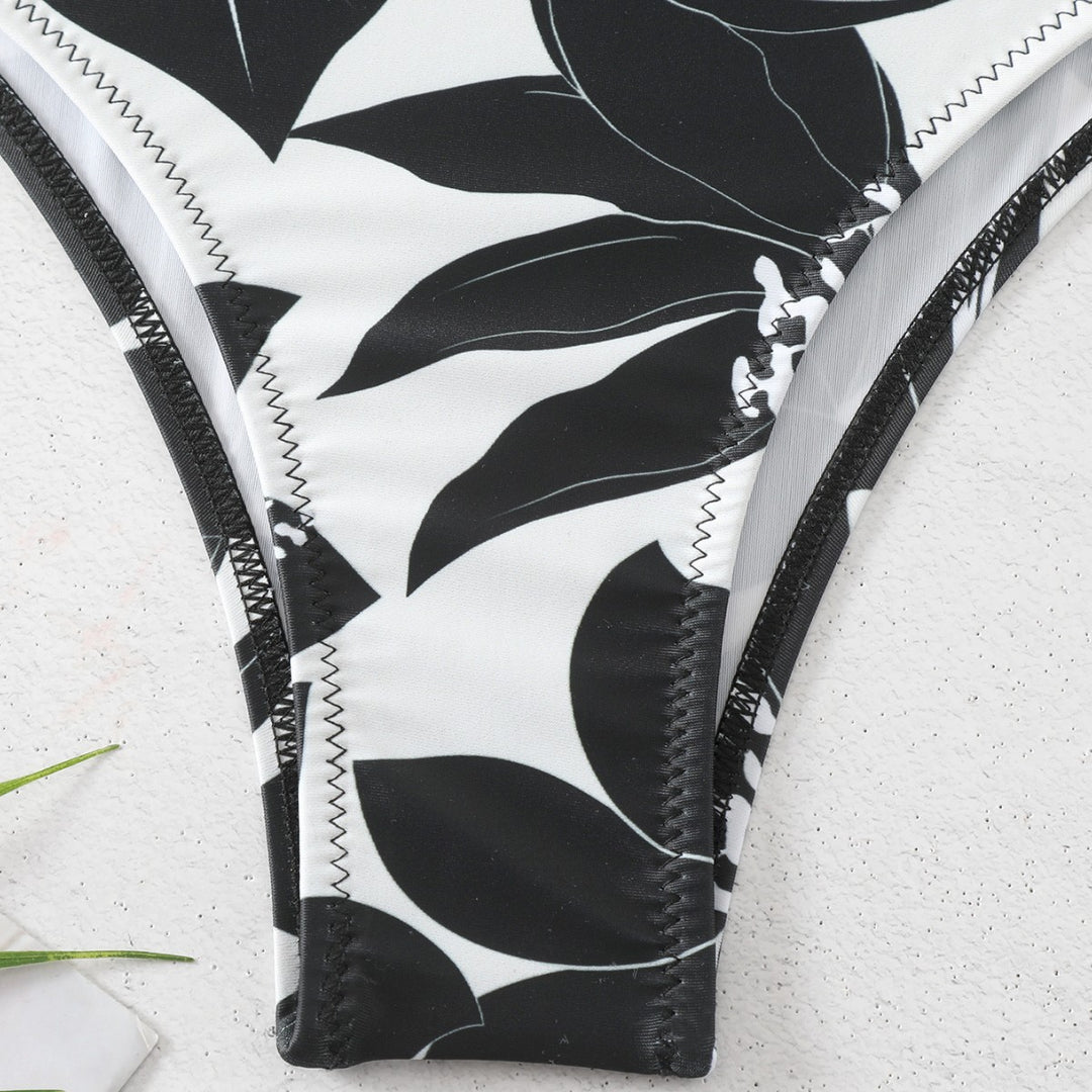 Damen Einteiler Badeanzug mit floralem Design EB