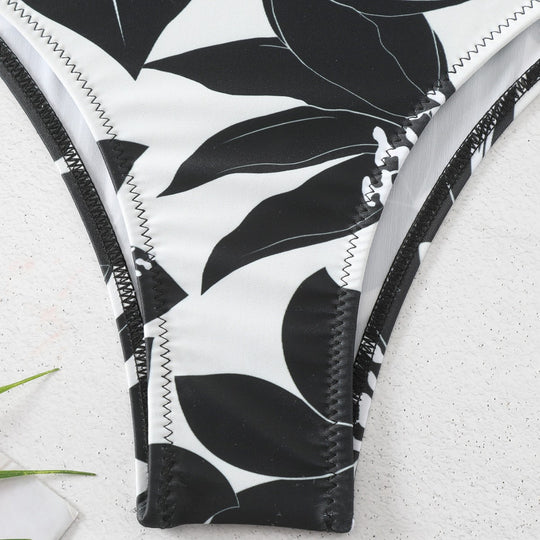 Damen Einteiler Badeanzug mit floralem Design EB