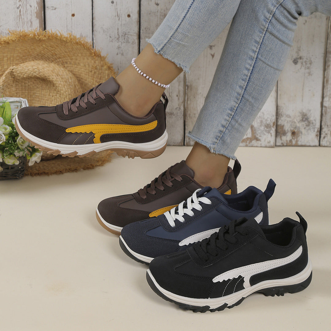 Damen sportliche Sneaker mit rutschfester Sohle und atmungsaktivem Obermaterial EB