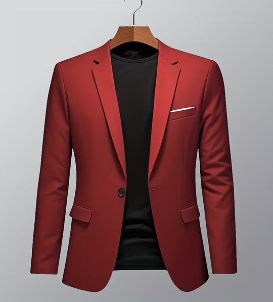 Herren nan taillierter Business-Sakko mit Stretchkomfort und modernem Revers EB