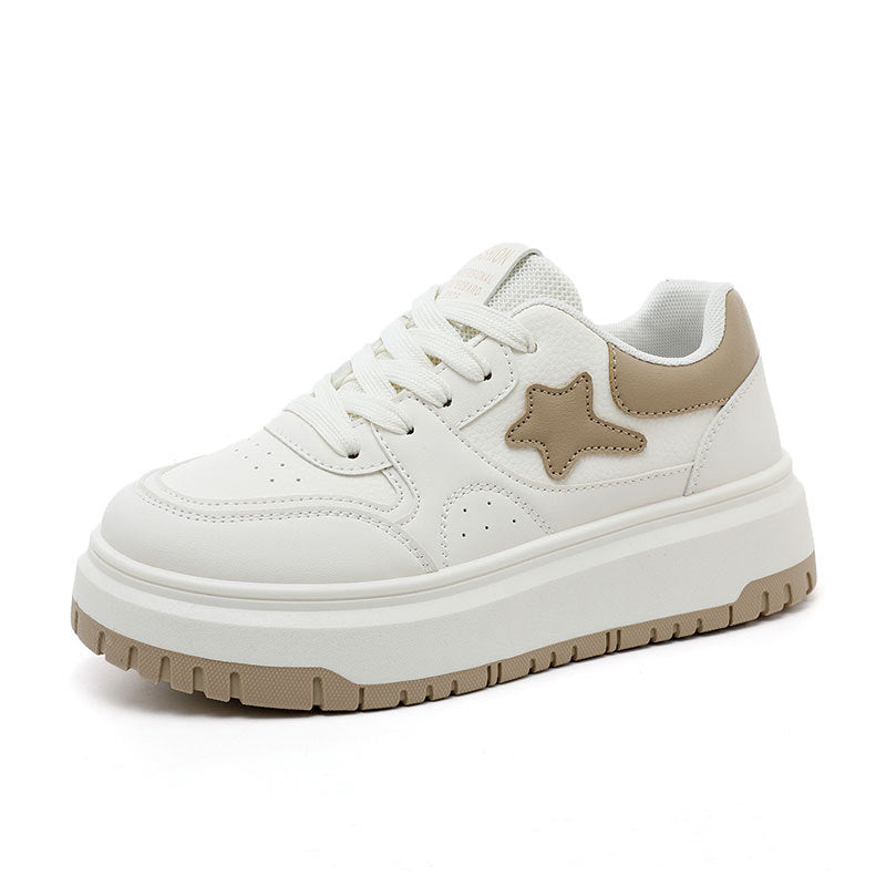 Damen Sportliche Sneakers mit hohem Plateau und atmungsaktivem Obermaterial EB