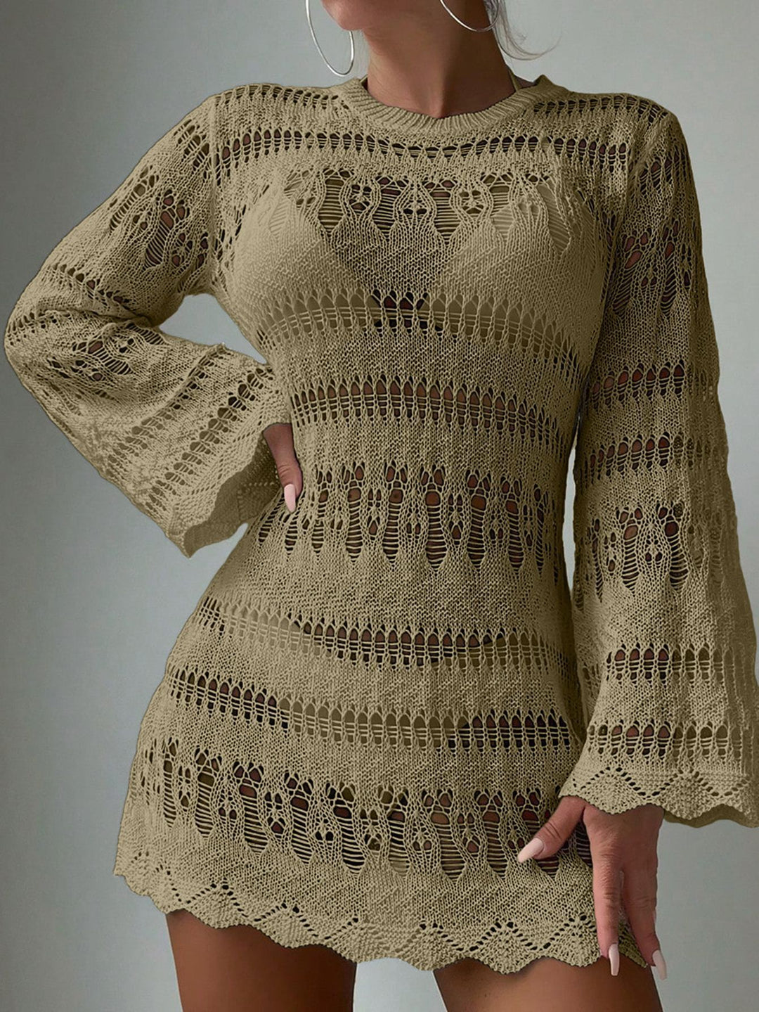 Damen modisches Häkelkleid EB
