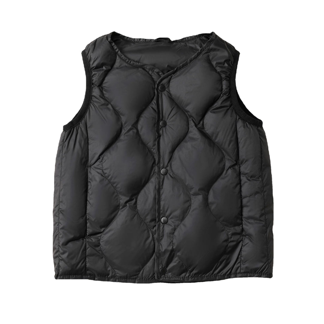 Damen Steppweste mit stylischem Quiltmuster und funktionalen Druckknöpfen EB