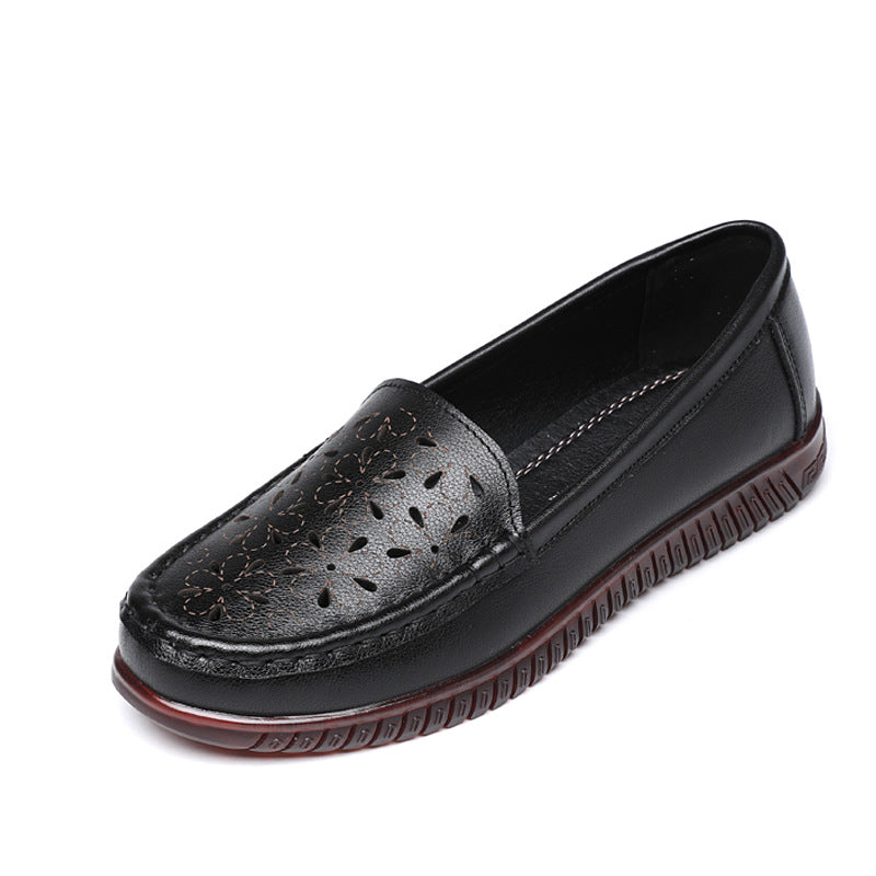 Damen Mokassins mit atmungsaktivem Lochdesign und rutschfester Sohle EB