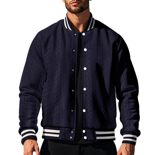 Herren lässige Bomberjacke mit strukturiertem Design EB