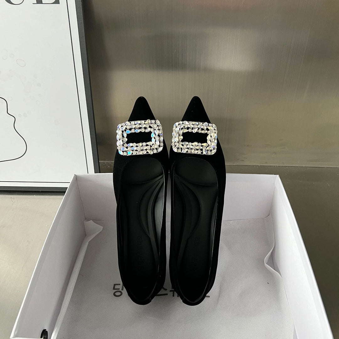Damen elegante Pumps mit funkelnder Schmuckapplikation EB