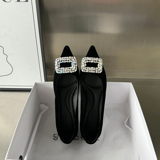 Damen elegante Pumps mit funkelnder Schmuckapplikation EB