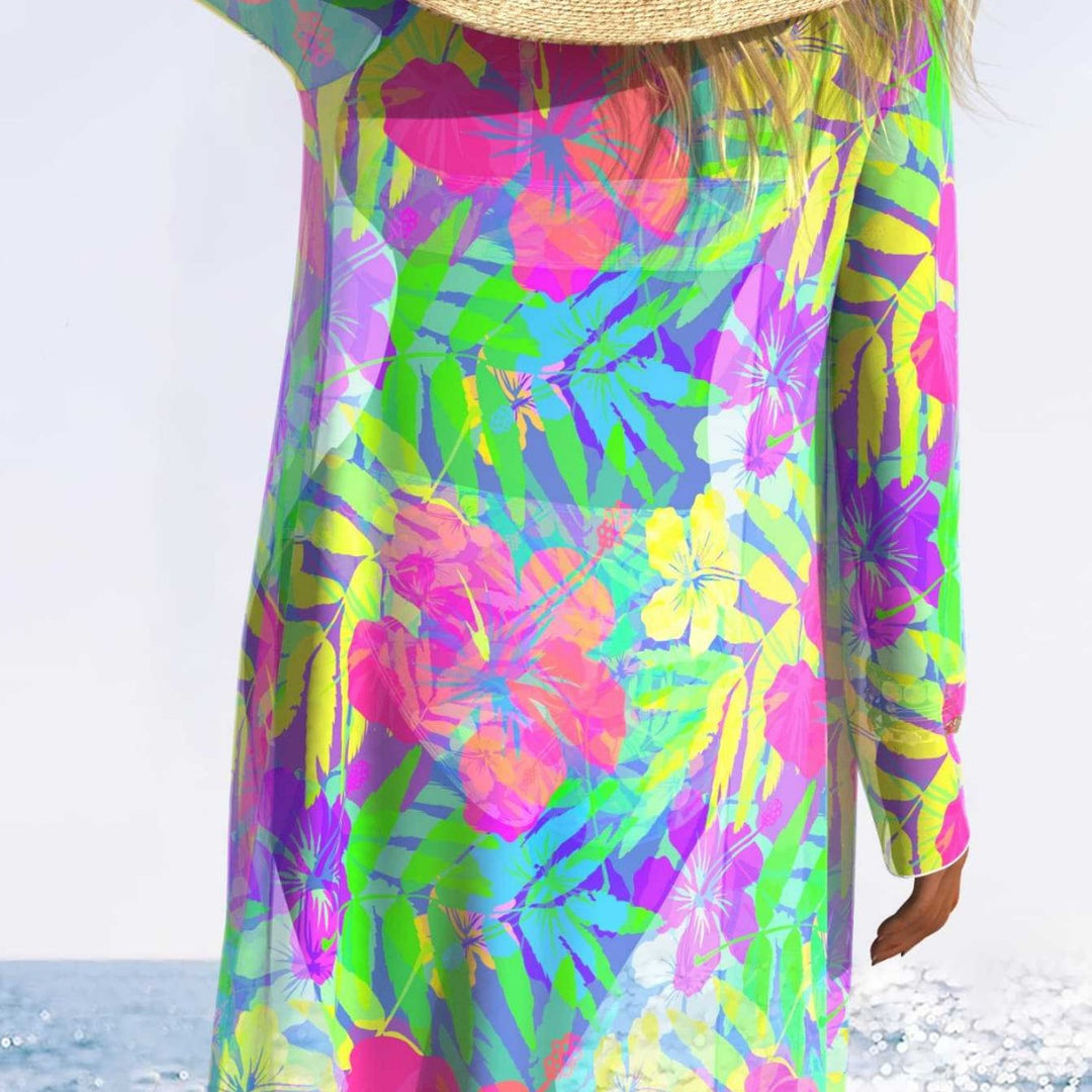 Damen Strandkleid mit floralem Muster EB