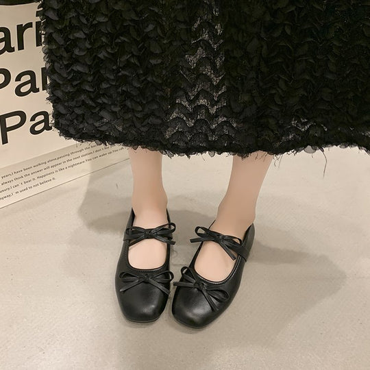 Damen Ballerinas mit dekorativer Schleifenverzierung EB