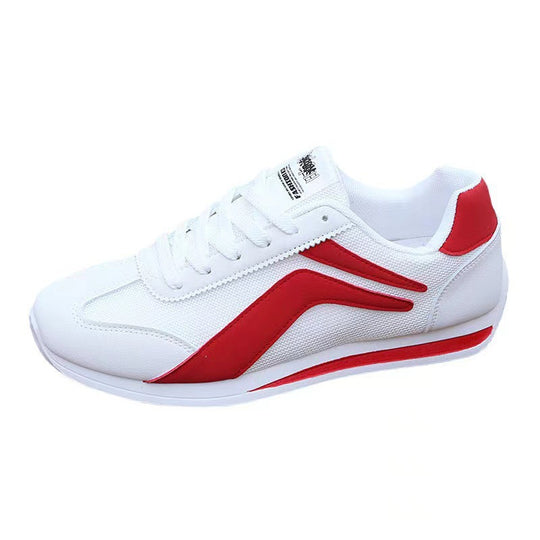 Damen Modische Alltagssneaker mit atmungsaktivem Leder und rutschfester Sohle EB