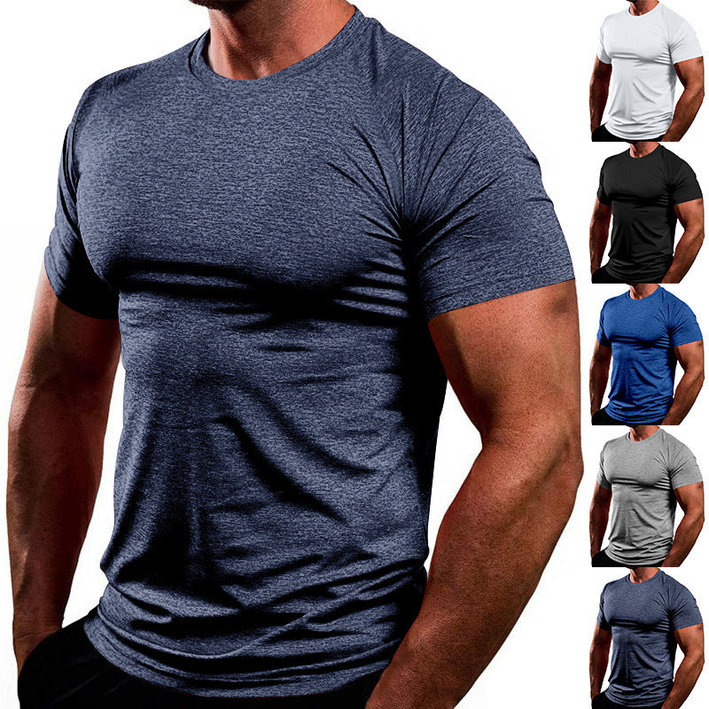 Herren Atmungsaktives Fitness-T-Shirt aus leichtem Stoff mit körperbetontem Schnitt EB