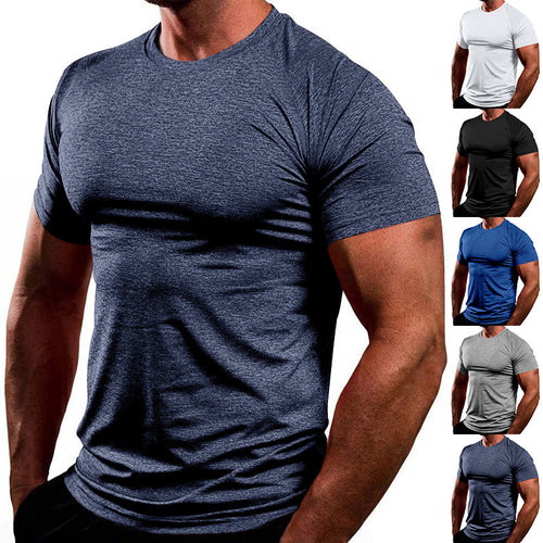 Herren Atmungsaktives Fitness-T-Shirt aus leichtem Stoff mit körperbetontem Schnitt EB