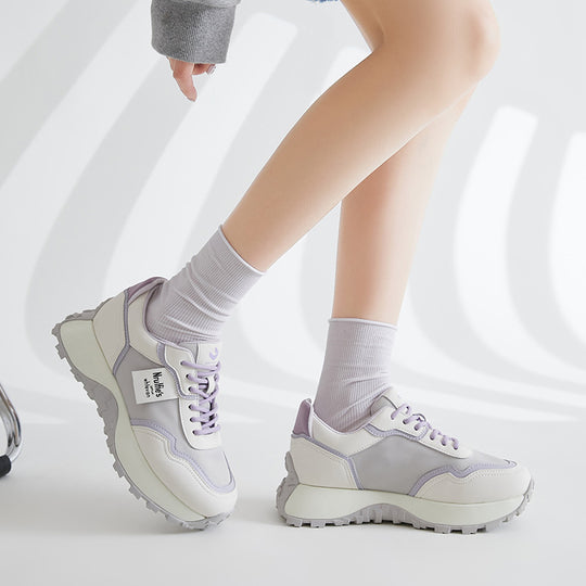 Damen Chunky Sneakers mit trendigem Design und stoßdämpfender Sohle EB