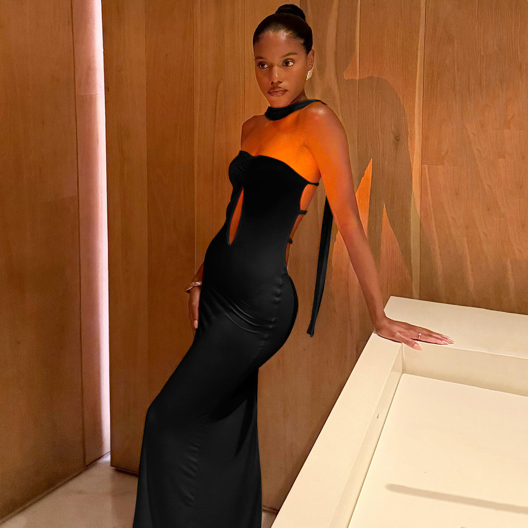 Damen Eleganter Bodycon Jumpsuit mit Cut-Out-Details EB