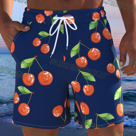 Herren Schwimmmode mit frischem Kirschdesign und bequemer Passform EB