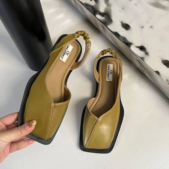 Damen Elegante Riemchen-Sandalen mit quadratischer Zehenpartie und flexibler Sohle EB