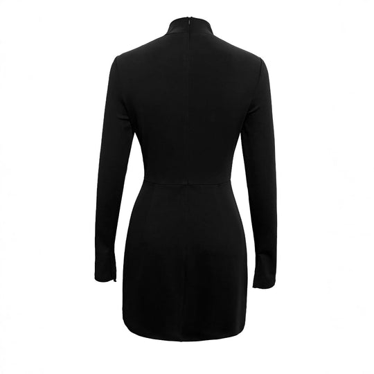 Damen Elegantes Mini-Kleid mit tailliertem Schnitt und weiten Ärmeln EB