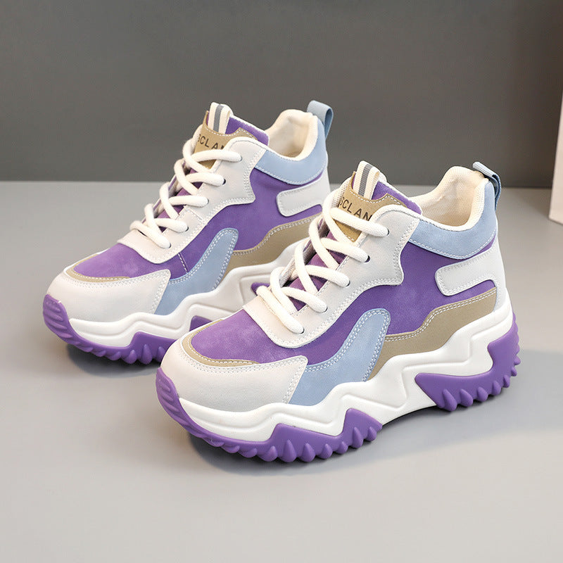 Damen Sportliche Chunky Sneakers mit atmungsaktivem Obermaterial und rutschfester Sohle EB