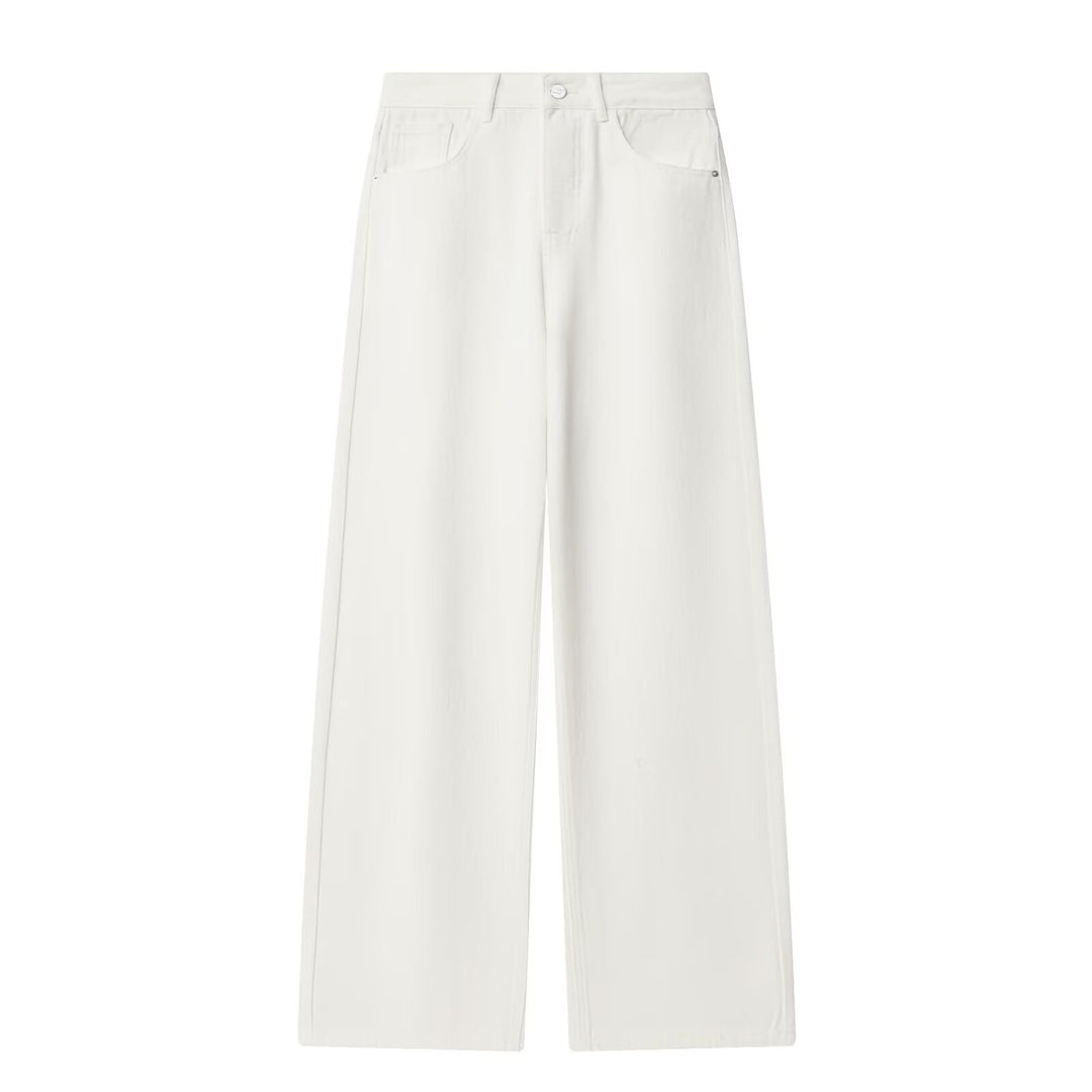Damen Vintage High-Waist Wide-Leg Jeans mit authentischem Denim EB