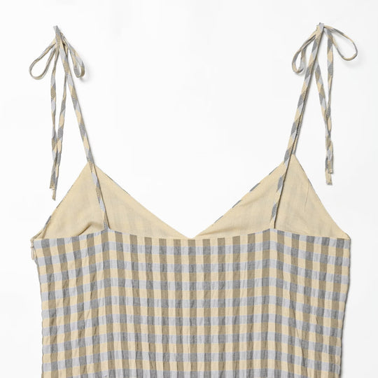 Damen Sommerkleid mit fließenden Volants und V-Ausschnitt EB