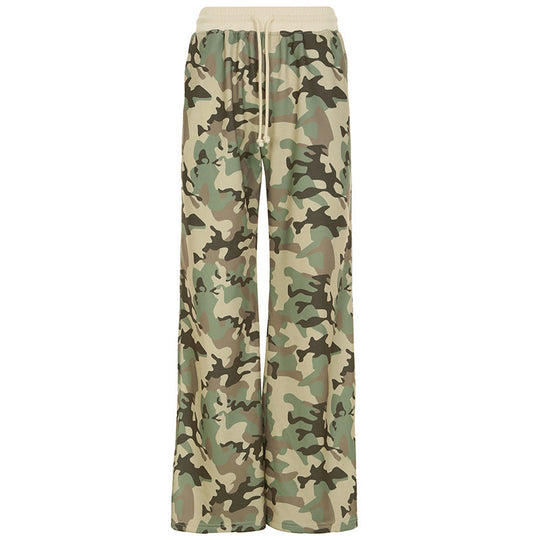 EB | Unformal Kontrastfarbe Gesamt Hoodie Langarm Sweatshirt Hose Zwei Teile Camouflage Strickjacke Hose Set