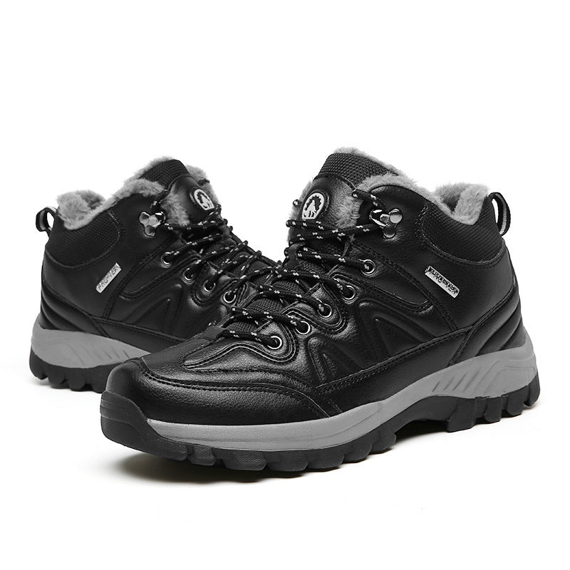 Herren wasserdichte Winter-Trekkingschuhe mit gefüttertem Innenfutter, verstärkter Zehenkappe und griffiger Profilsohle EB