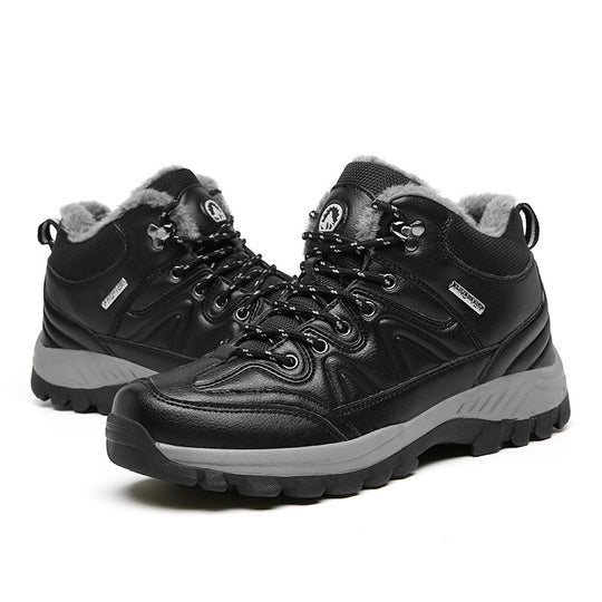 Herren wasserdichte Winter-Trekkingschuhe mit gefüttertem Innenfutter, verstärkter Zehenkappe und griffiger Profilsohle EB
