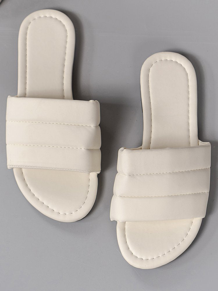 Damen elegante Clogs mit breiten, geflochtenen Riemen EB