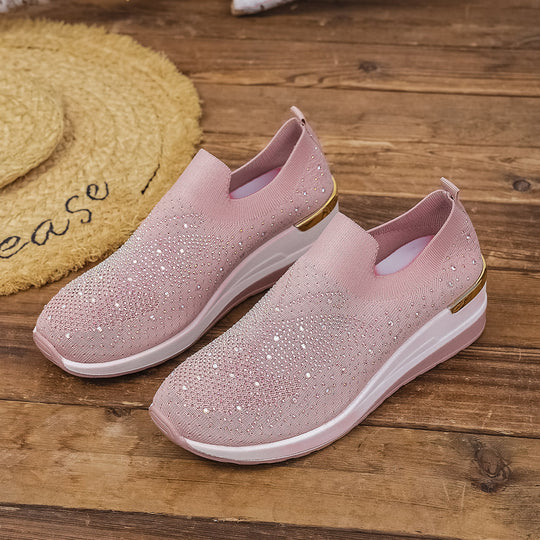 Damen Glamouröse Sneaker mit funkelnden Strassdetails EB