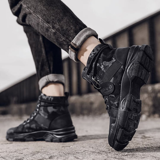 Damen Hohe Sneaker im modernen Camouflage-Stil mit robustem Sohlenprofil EB