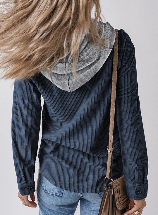 EB | Revers Knopf Kapuzenjacke