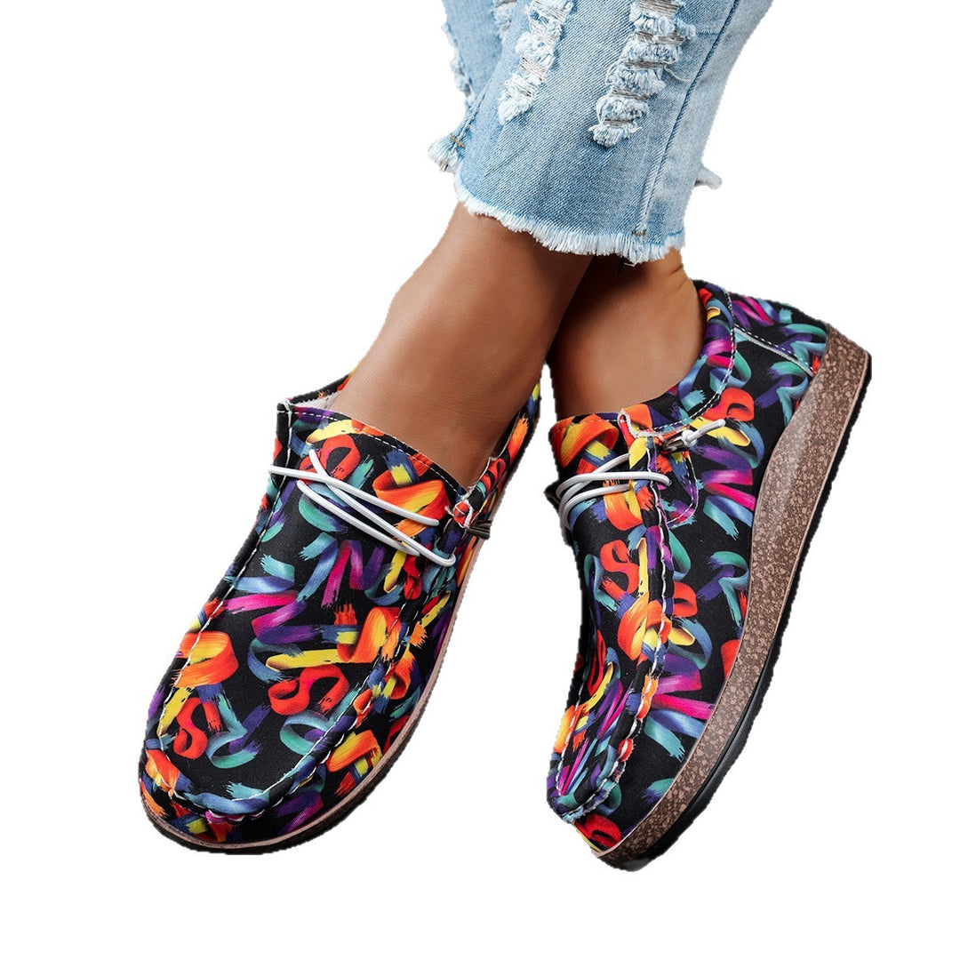 Damen leichte Freizeitschuhe mit buntem Design EB