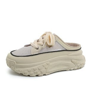 Damen bequeme Slip-On Sneakers mit atmungsaktiver Mesh-Oberfläche und rutschfester Sohle EB