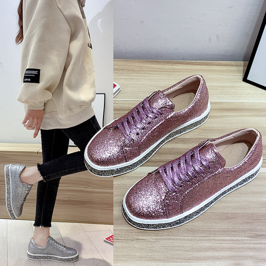 Damen Glitzernde Sneakers mit komfortablem Plateau EB
