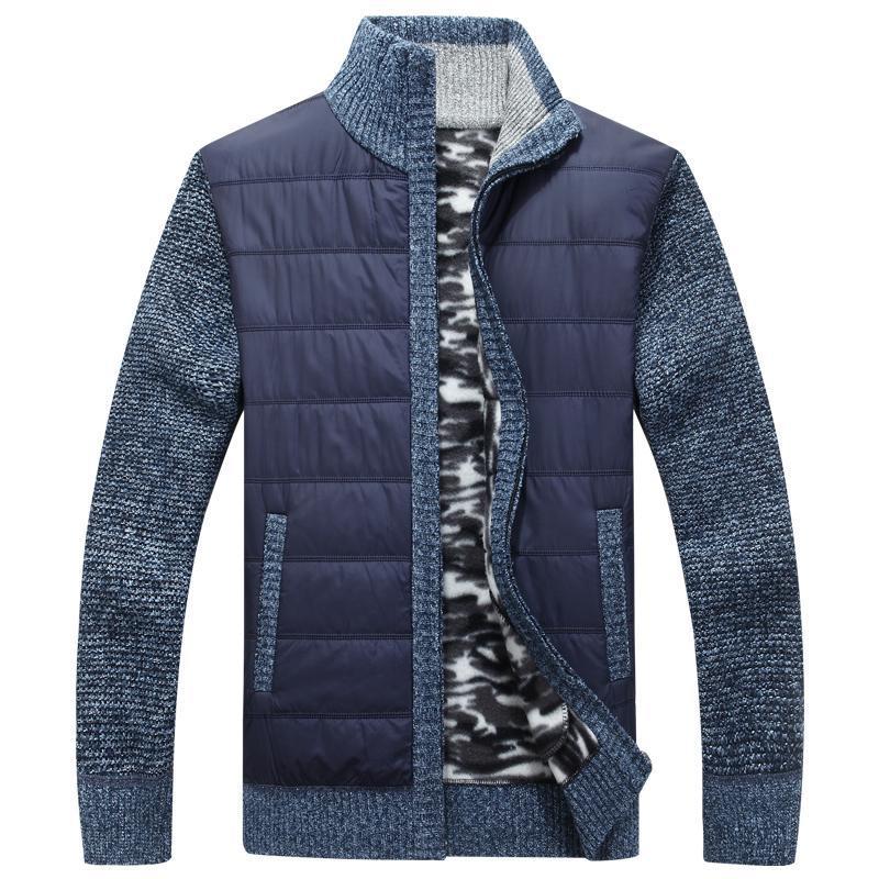 Herren moderne Steppjacke mit Strickärmeln EB