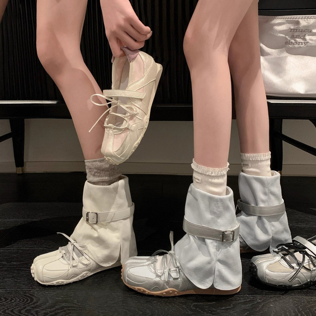 Damen Komfortable und wasserdichte Stiefel mit verstellbarem Schnallenverschluss EB
