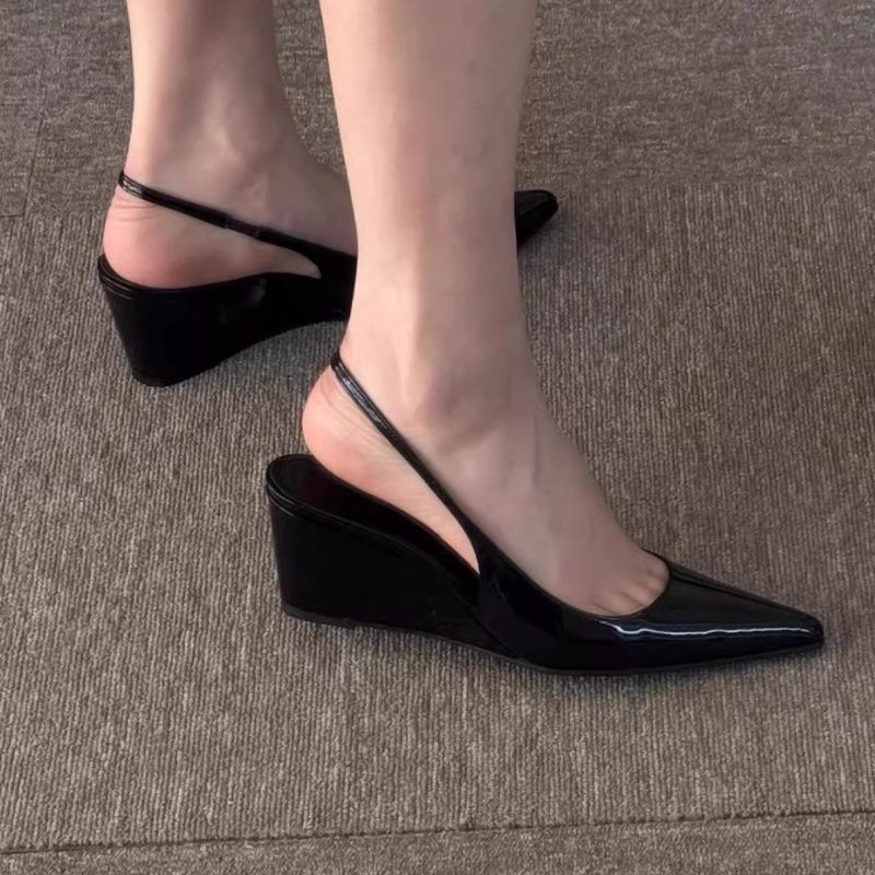 Damen Slingback Wedges mit spitzem Design EB