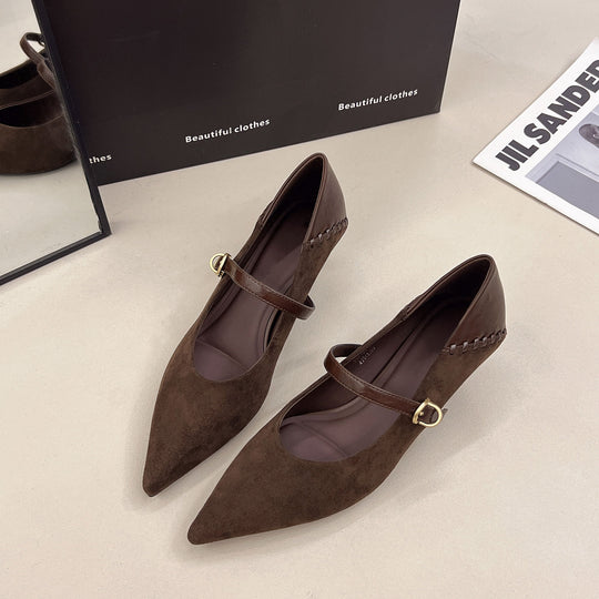 Damen elegante Mary Jane Pumps mit modischer Schnalle EB